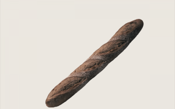 BAGUETTE BLACK SESAME (Bánh mì Baguette vừng đen)